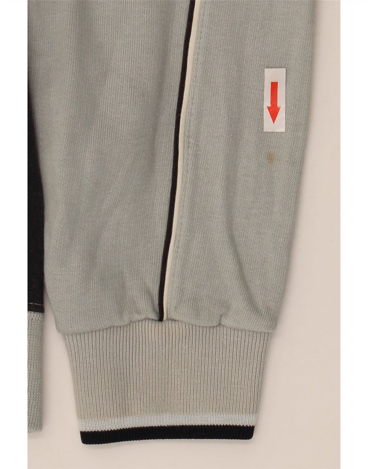 CHAMPION Hombre Chándal Top Chaqueta Pequeña Gris Colorblock Algodón