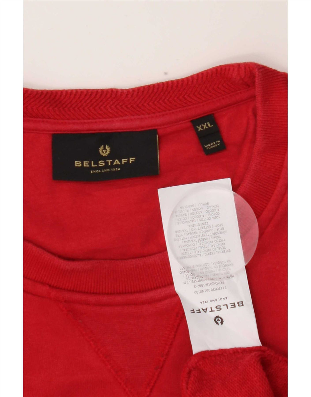 Belstaff Sudadera para hombre Jumper 2XL Algodón rojo