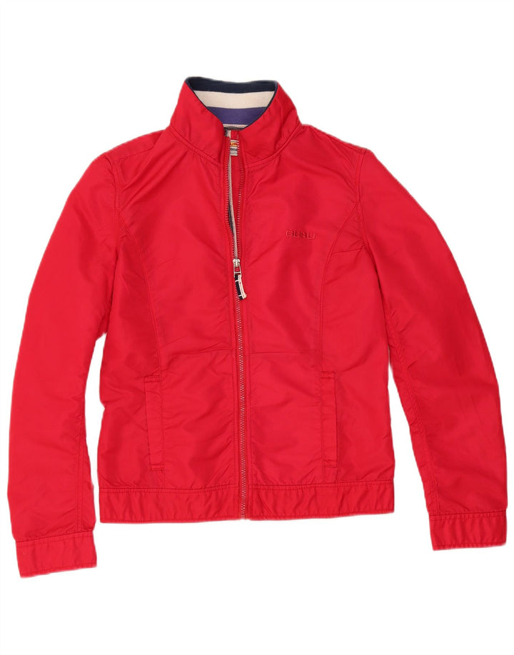 GURU Chaqueta Bomber para Mujer UK 12 Medium Red Nylon
