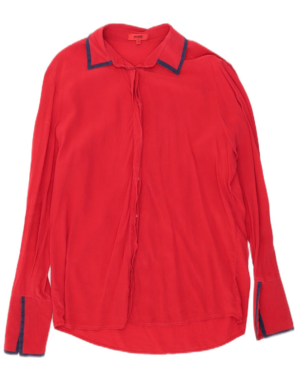Camisa Hugo Boss Mujer EU 38 Seda Roja Mediana