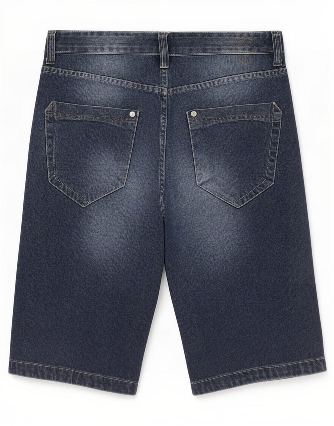Zara Pantalones cortos de mezclilla para hombre EU 42 Large W32 Azul marino
