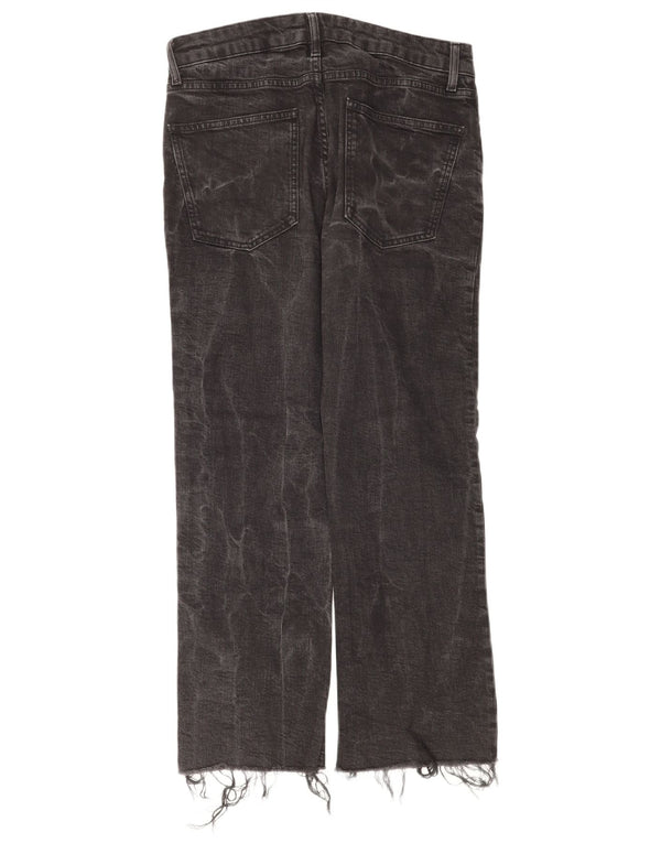 Zara Jeans recortados para mujer EU 42 Large W32 L25 Algodón negro