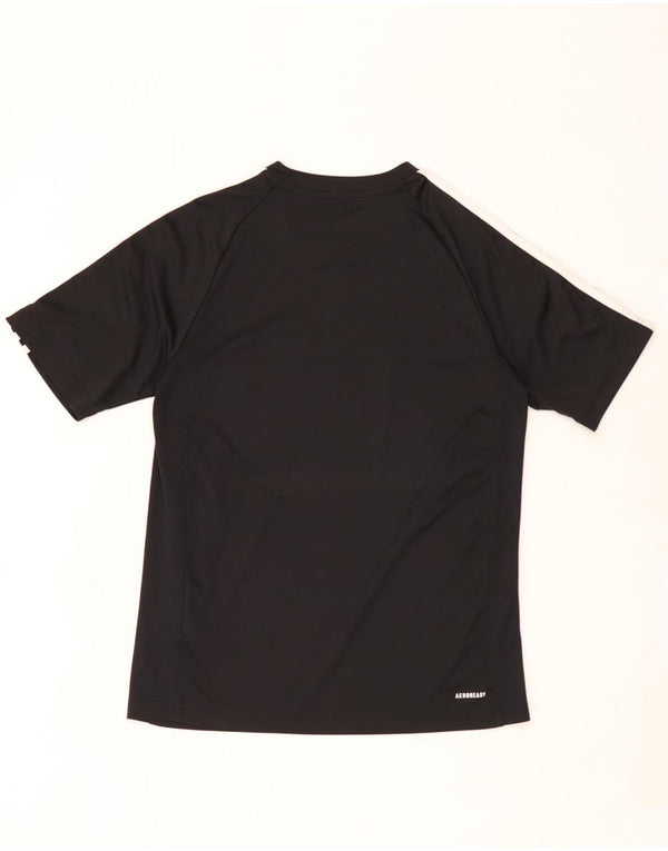Adidas Hombre Aeroready Graphic Camiseta Top Pequeño Poliéster Negro