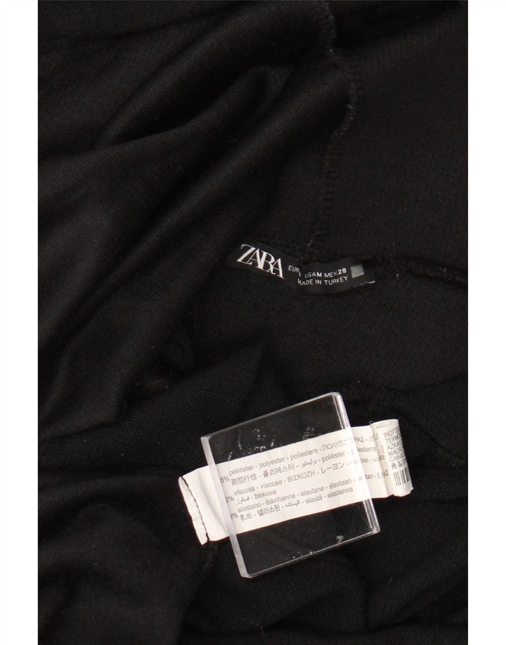 Zara Jersey con capucha extragrande para mujer UK 44 Mediano Poliéster negro