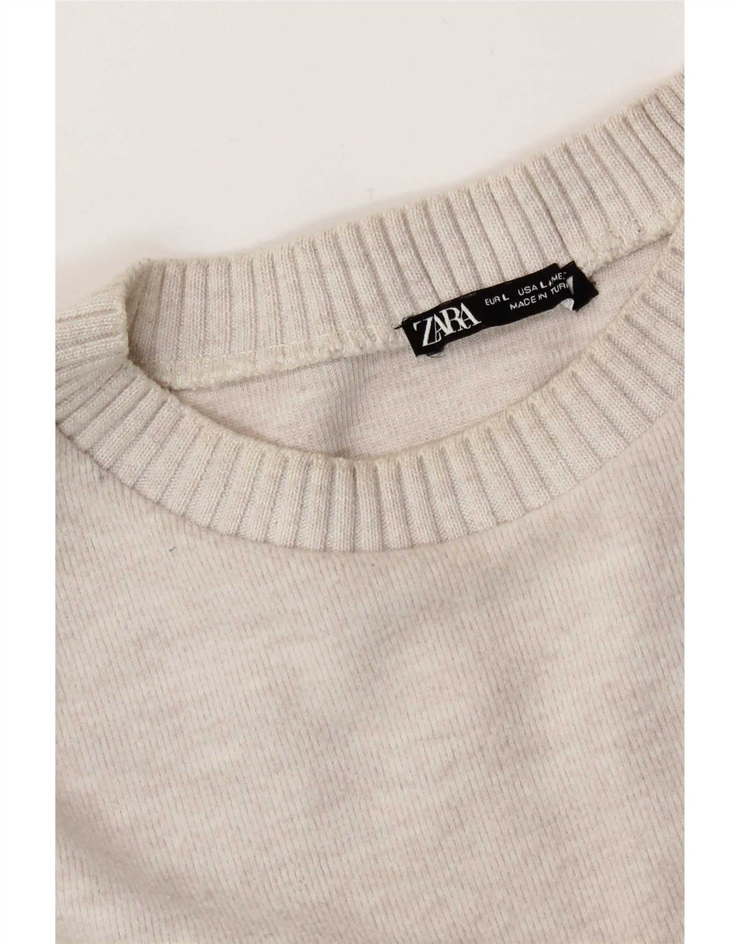 Zara Mujer Top Extragrande Manga Larga UK 46 Large Off White