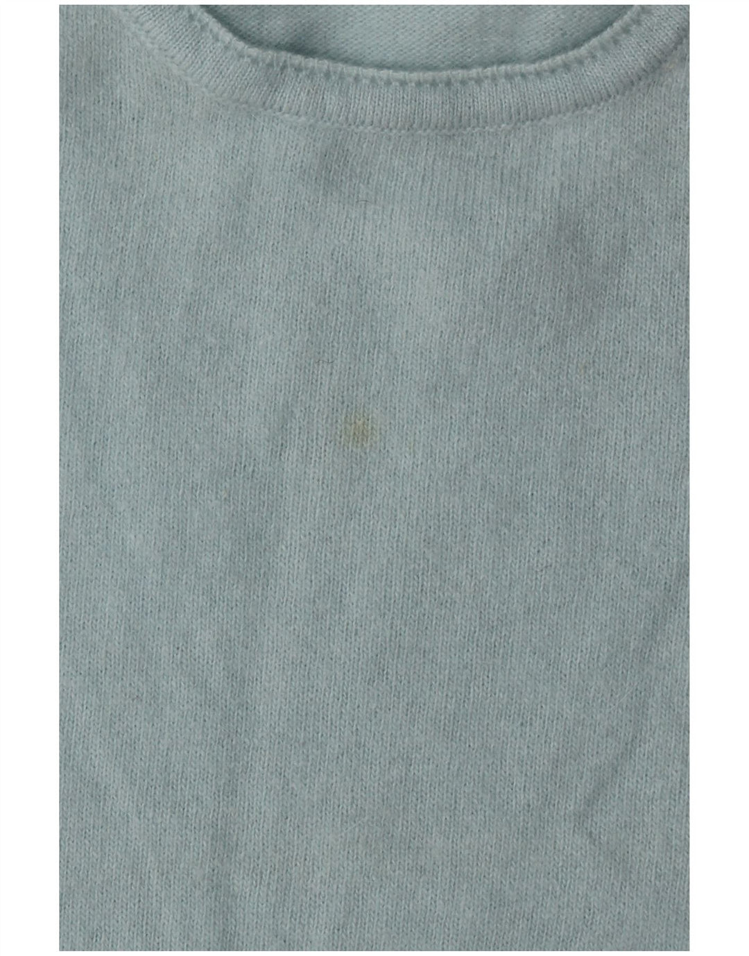 BENETTON Suéter tipo jersey con cuello redondo para mujer UK 40 Medium Turquesa