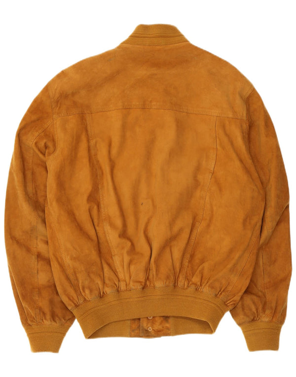 I NAVIGLI Cazadora bomber de ante para hombre IT 48 Cuero marrón medio
