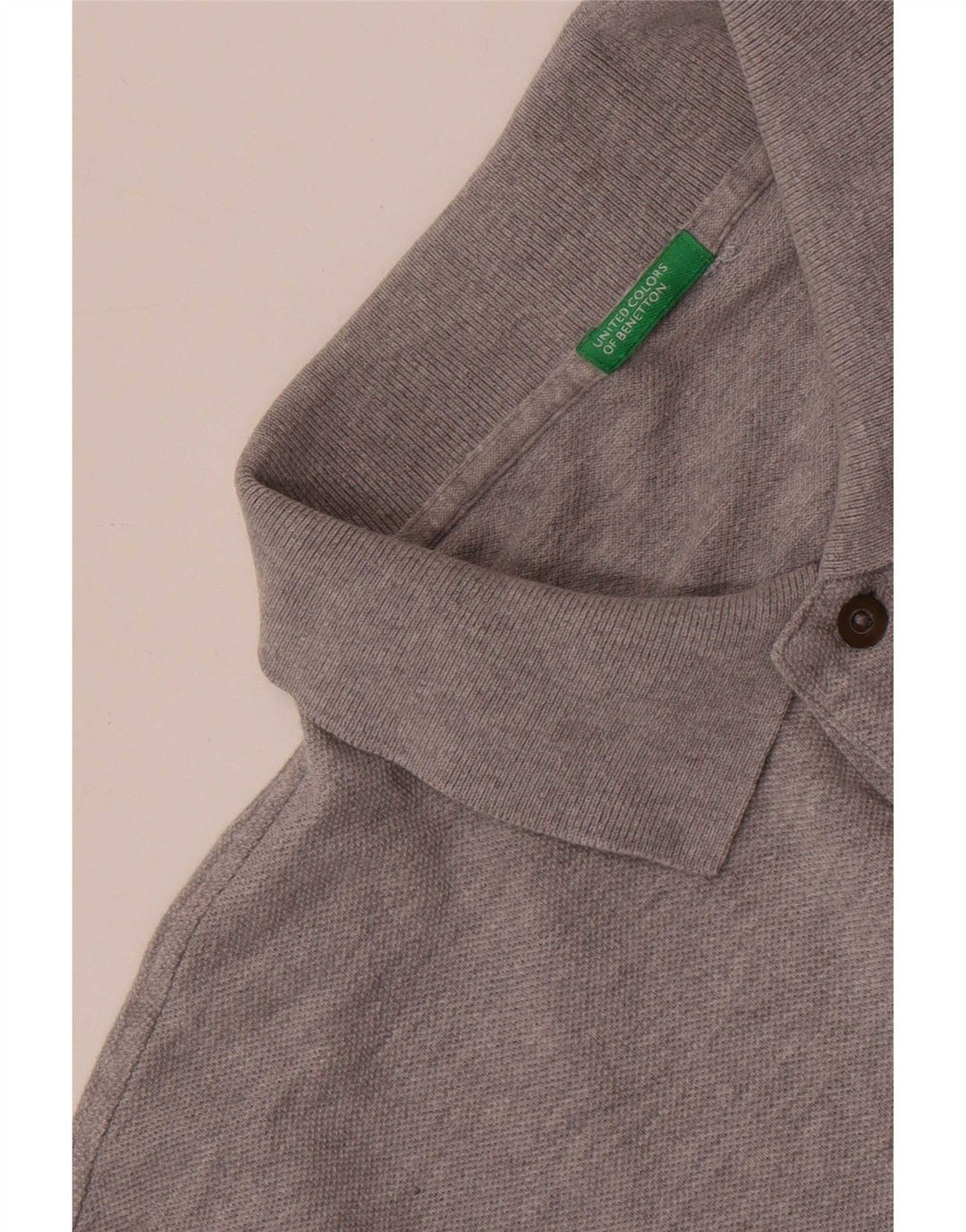 Benetton Polo De Hombre Grande Gris Moteado