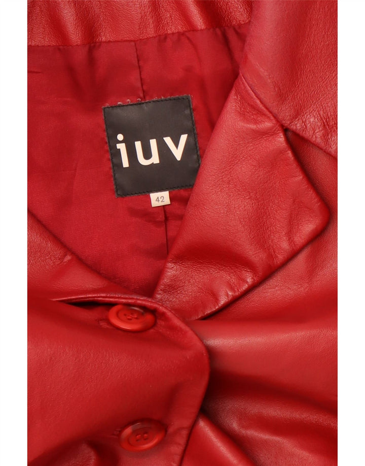 VINTAGE Chaqueta de cuero para mujer IT 42 Cuero rojo medio