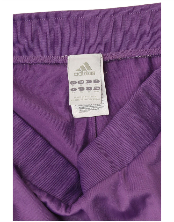 Adidas Pantalones de chándal para mujer UK 44 Medio Púrpura Poliéster