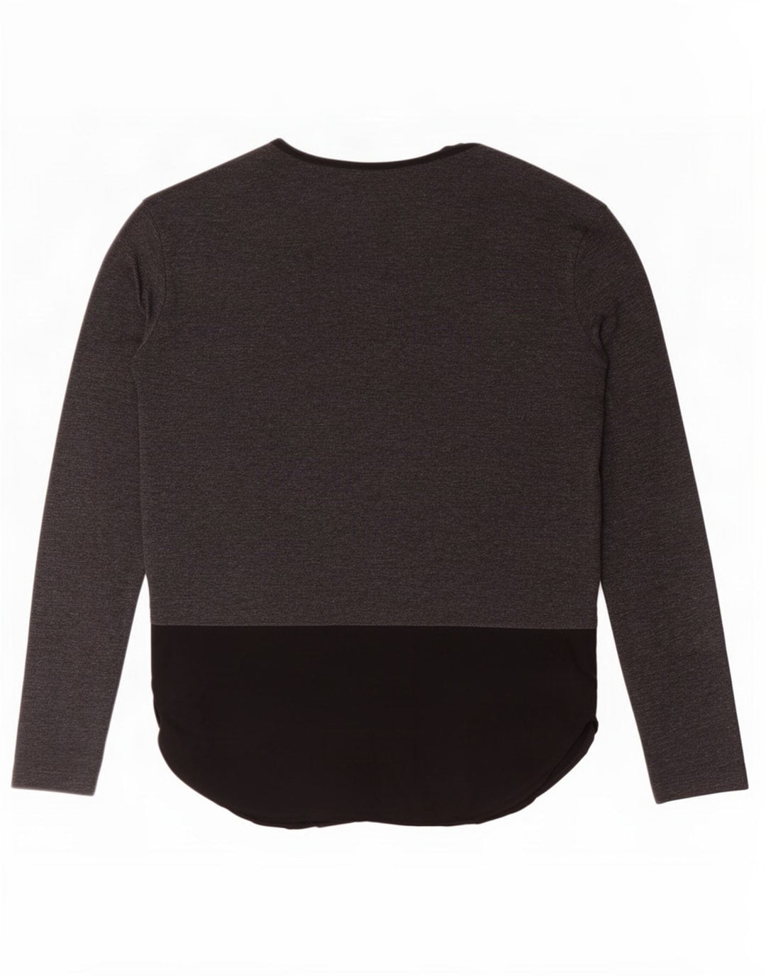Zara Mujer Top Manga Larga UK 46 Grande Gris Colorblock Poliéster