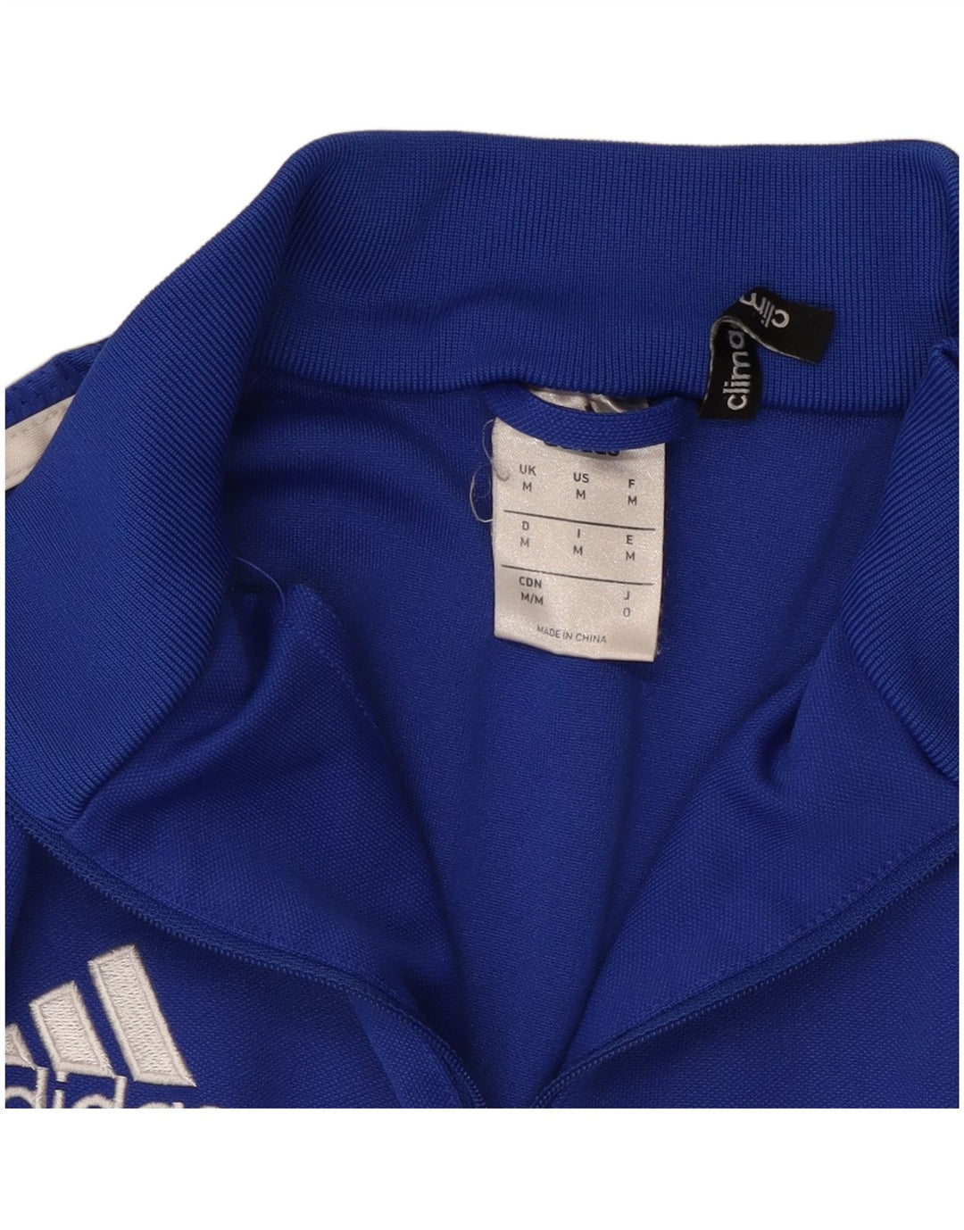 ADIDAS Hombre Climalite Jersey Chándal Top Azul Medio Colorblock