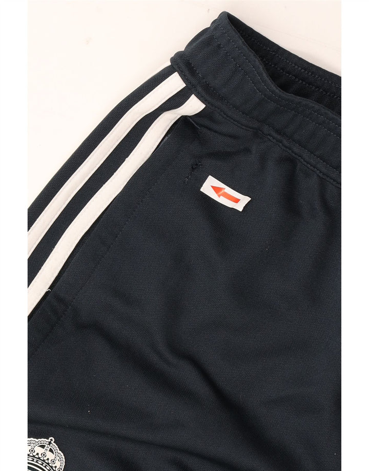 Adidas Hombre Real Madrid Chándal Pantalones Pequeños Negro Poliéster