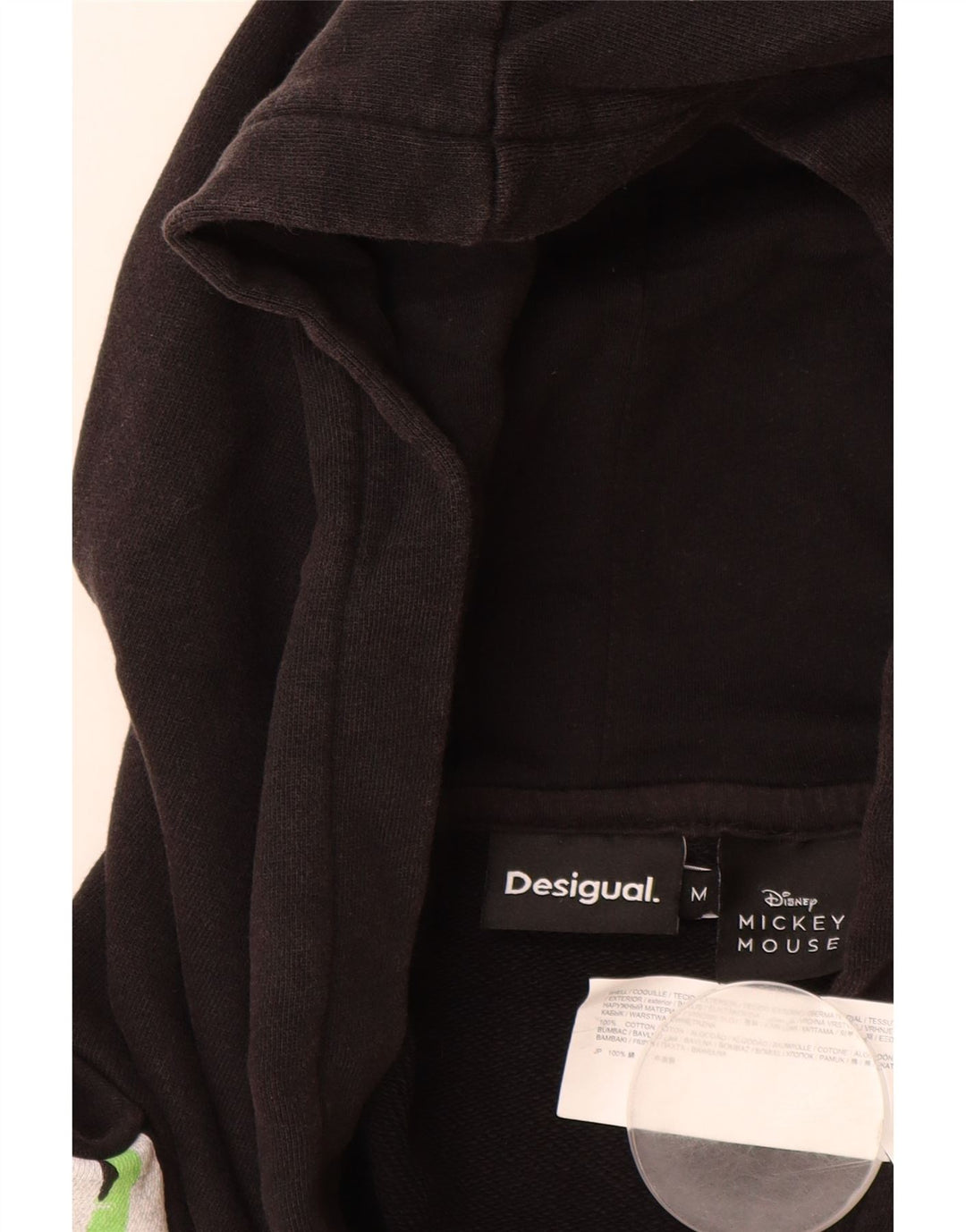 DESIGUAL - Sudadera con capucha para mujer con diseño de Mickey Mouse, talla M, color negro