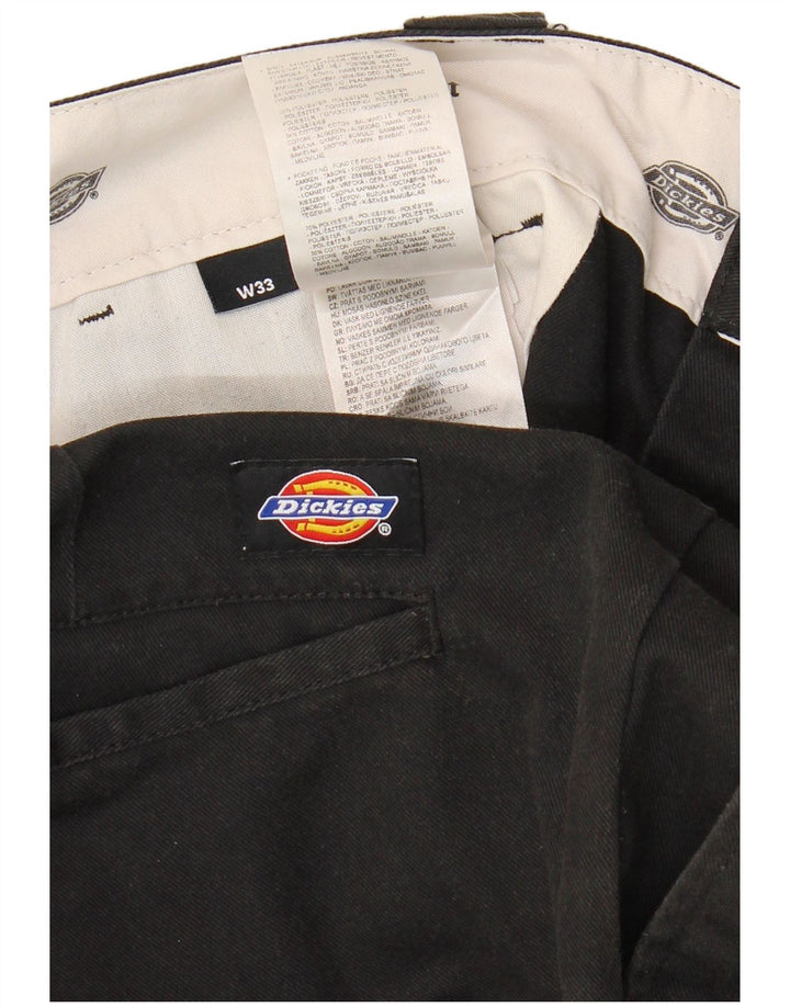 Dickies Pantalones cortos chinos ajustados para hombre W33 Poliéster negro grande