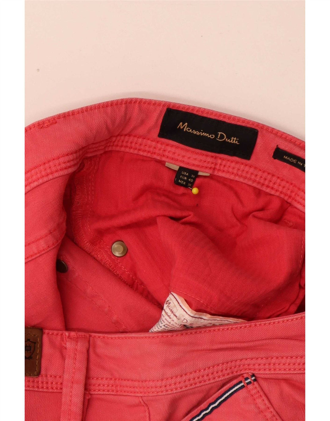 Massimo Dutti Vaqueros Slim Hombre EU 40 Medium W31 L30 Rosa