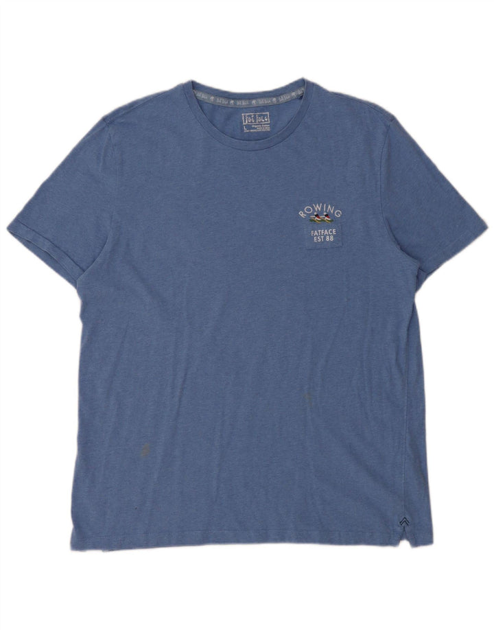 Camiseta gráfica para hombre Fat Face Top grande de algodón azul