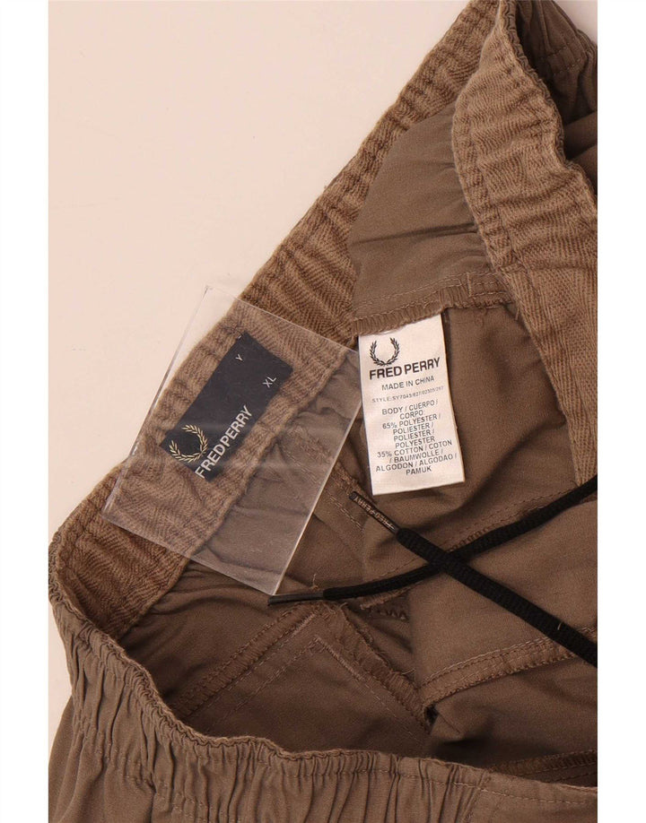 Fred Perry Shorts cargo para niños 15-16 años XL W30 Marrón Poliéster