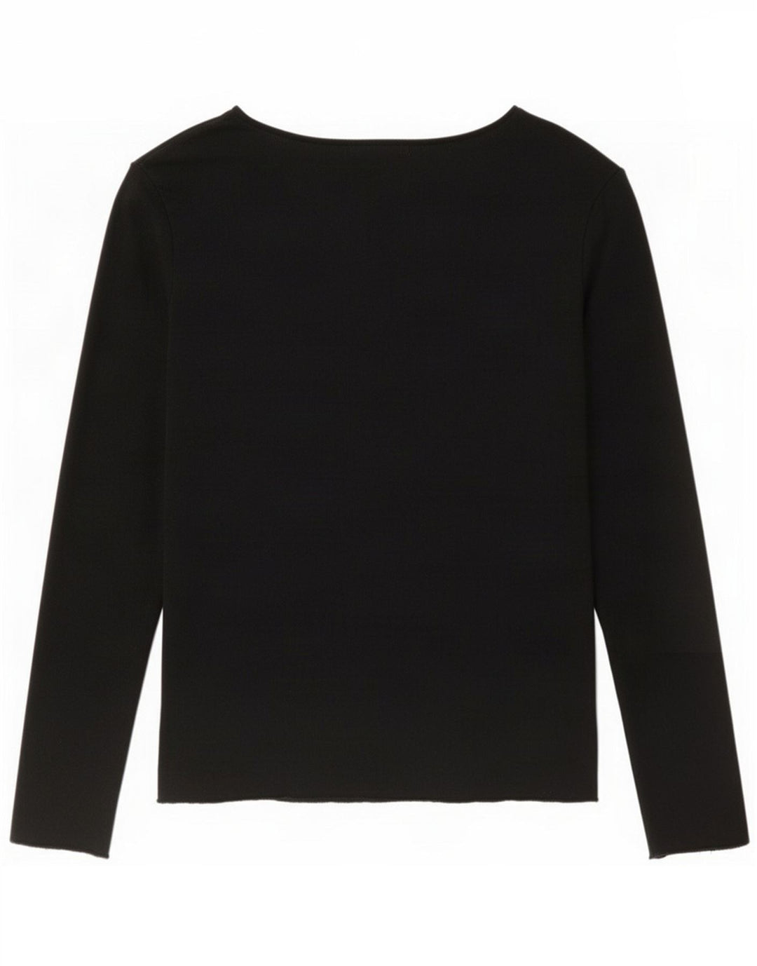 Zara Mujer Top manga larga UK 40 Small Black