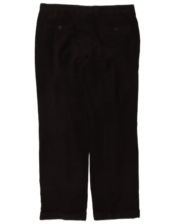 Massimo Dutti Pantalón de Traje Recto Hombre EU 46 XL W36 L31 Negro Algodón