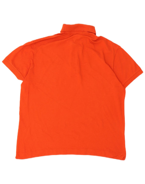 LACOSTE Polo para hombre talla 5 grande algodón naranja