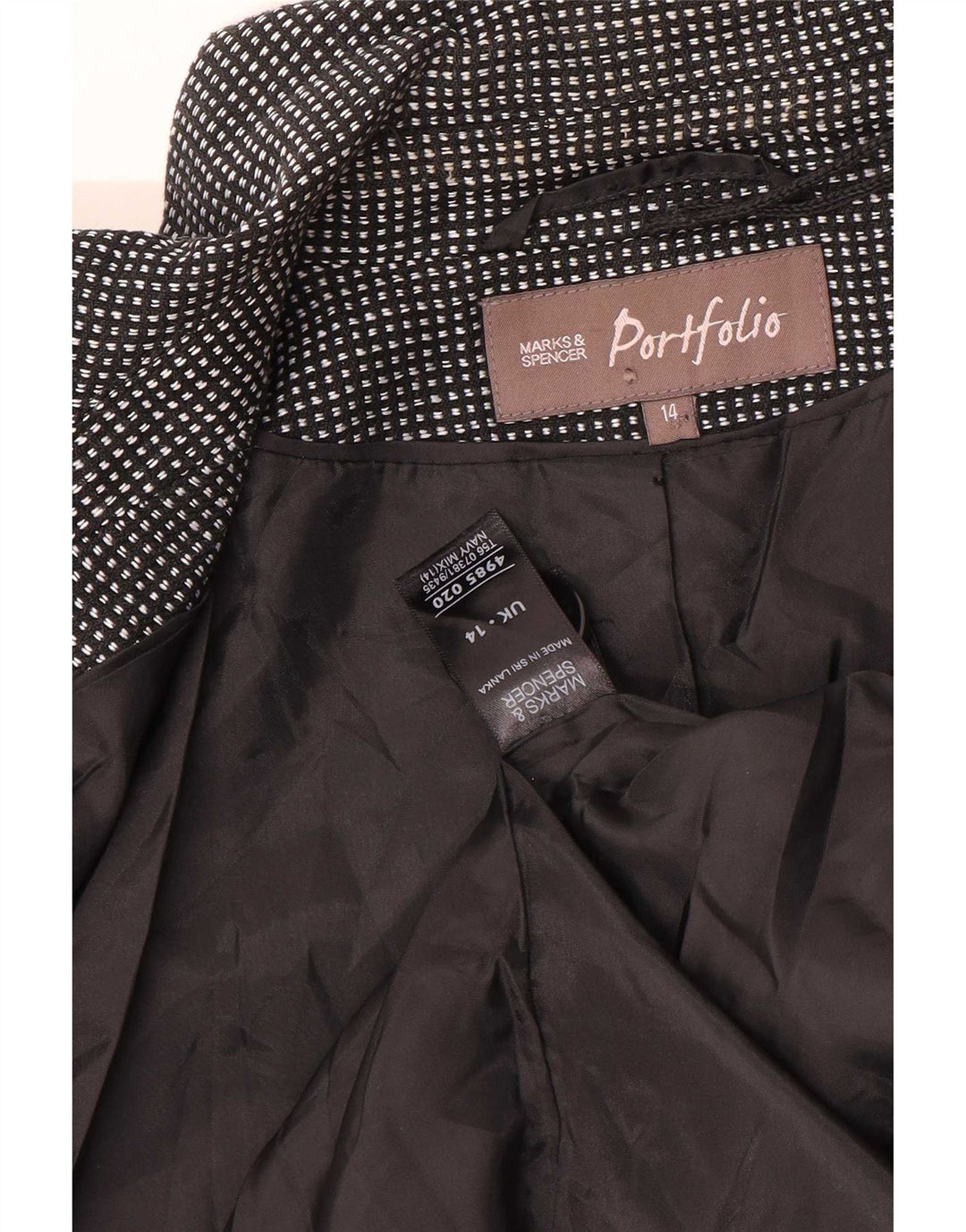 Marks & Spencer Chaqueta tipo blazer de 4 botones para mujer UK 44 Azul marino mediano