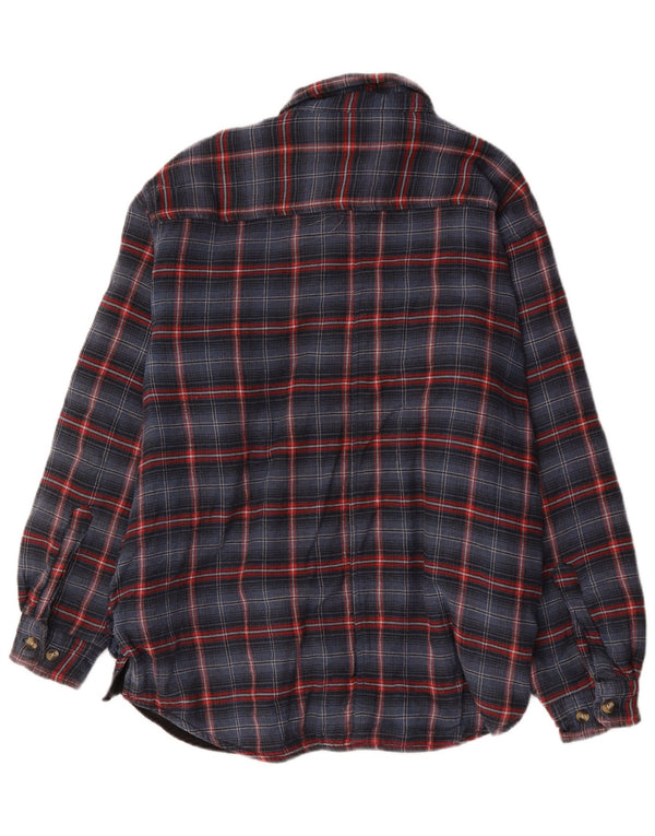 Ozark Trail Camisa de franela de leñador para hombre Algodón a cuadros azul grande