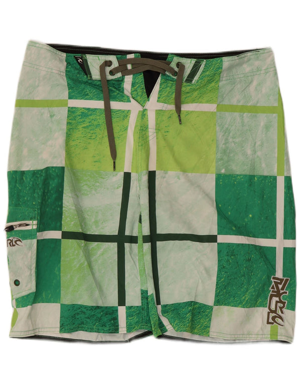 Rip Curl Mens Graphic Swim Shorts Grande Verde Cuadros Poliéster