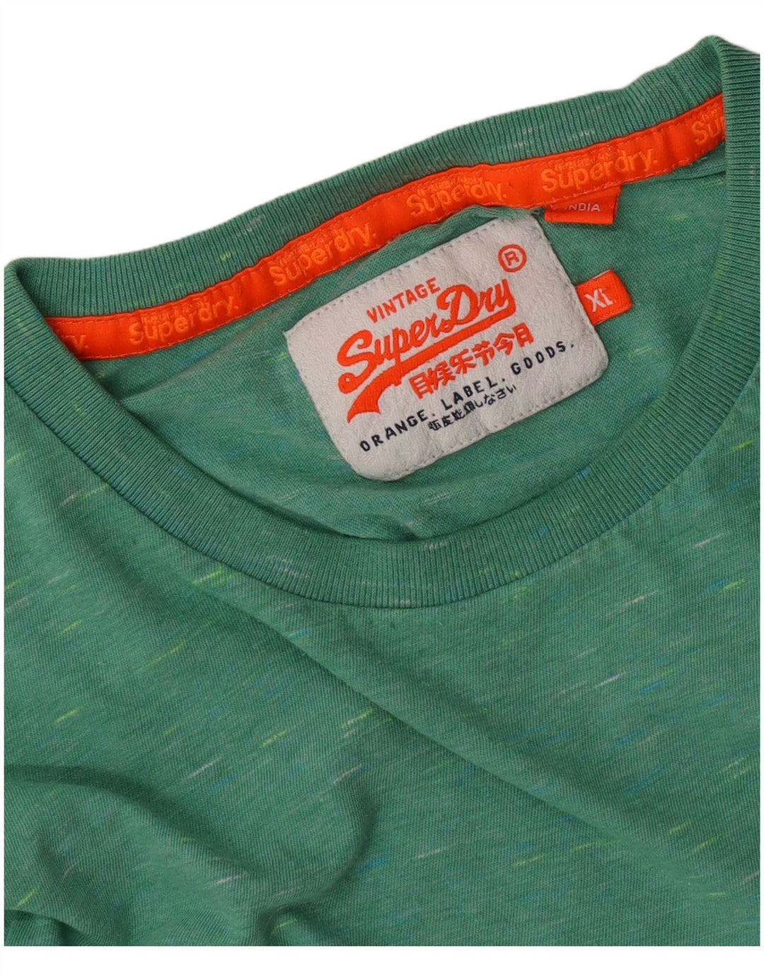 Superdry Camiseta para Hombre Top XL Verde Moteado