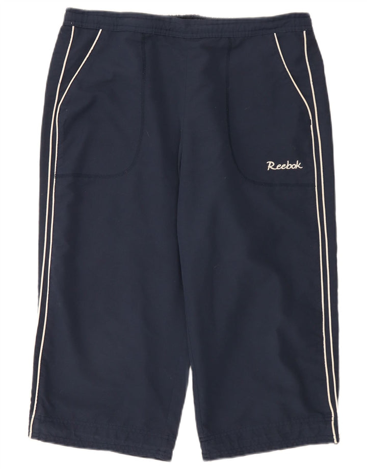 Reebok Bermudas deportivas para mujer, talla 40, talla grande, poliéster, color azul marino
