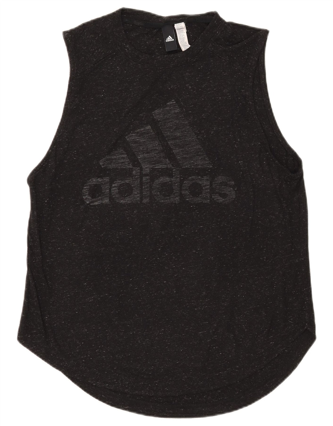 Adidas Mujer Gráfico Chaleco Top Reino Unido 12/14 Mediano Negro Moteado