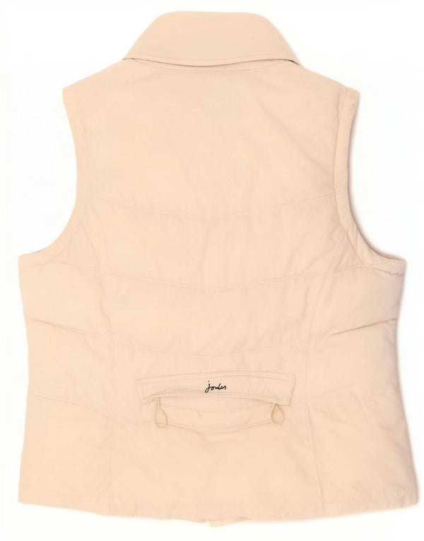 Chaleco acolchado para mujer Joules Reino Unido 44 Grande Algodón blanco roto