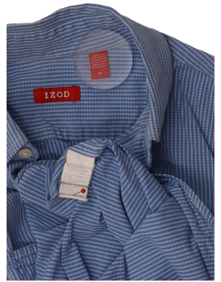 Camisa Hombre Izod Algodón Cuadros Azul Medio