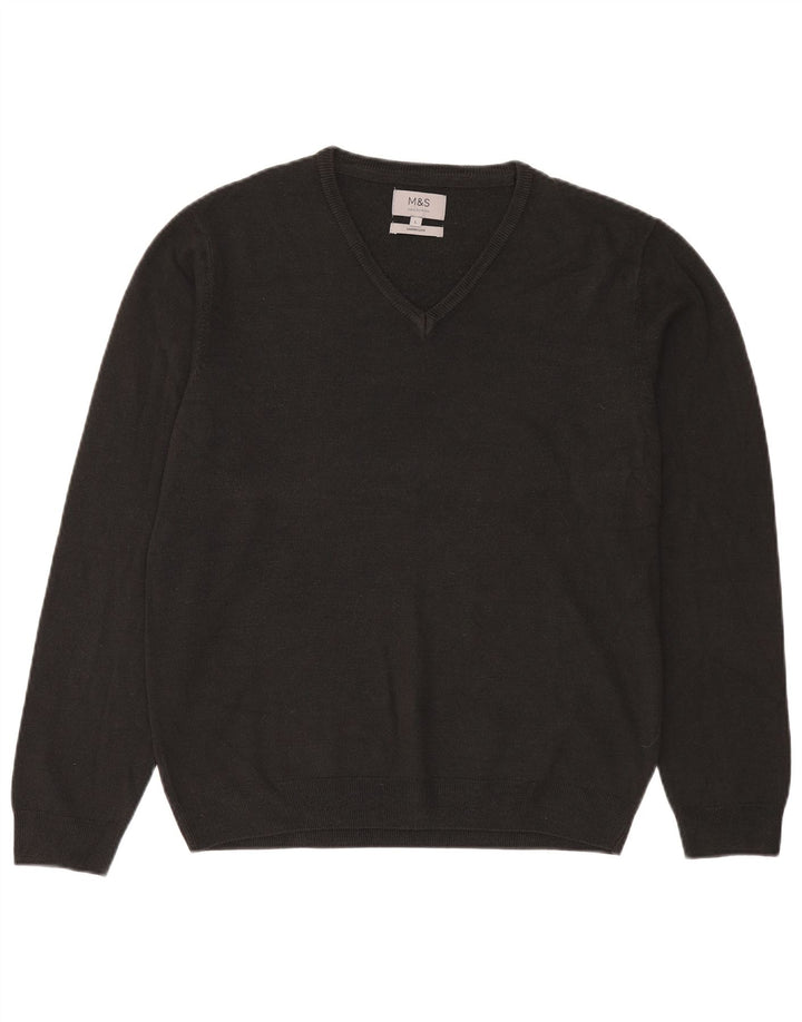 Marks & Spencer Suéter con Cuello en V para Hombre Grande Acrílico Negro