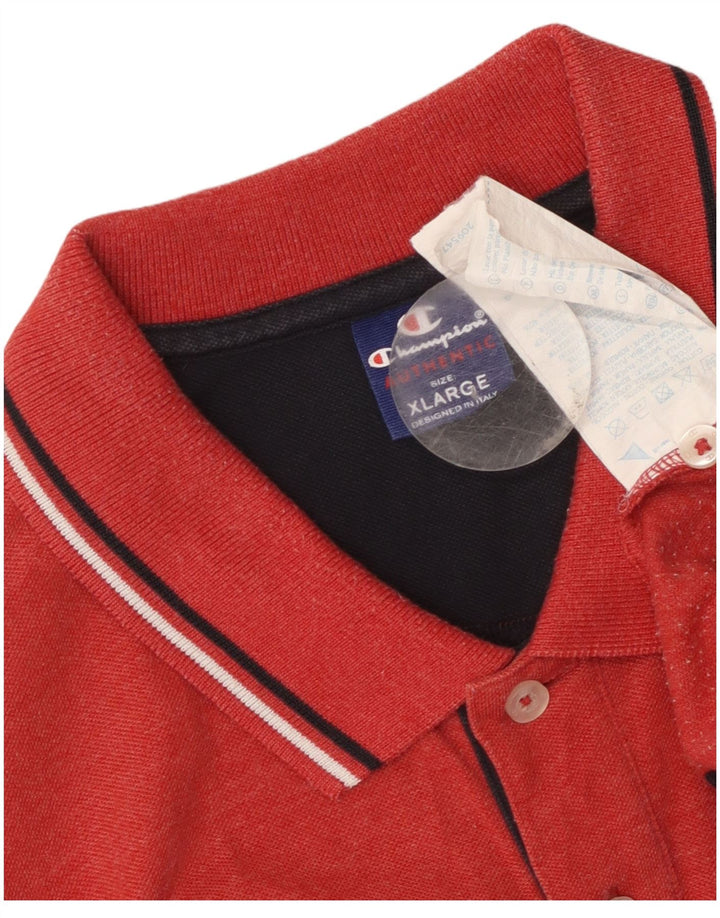 Champion Polo Hombre XL Algodón Rojo