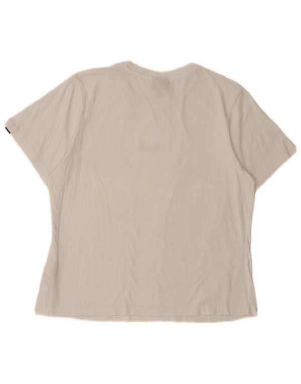 Ellesse Camiseta gráfica para mujer Top UK 44 Large White Cotton
