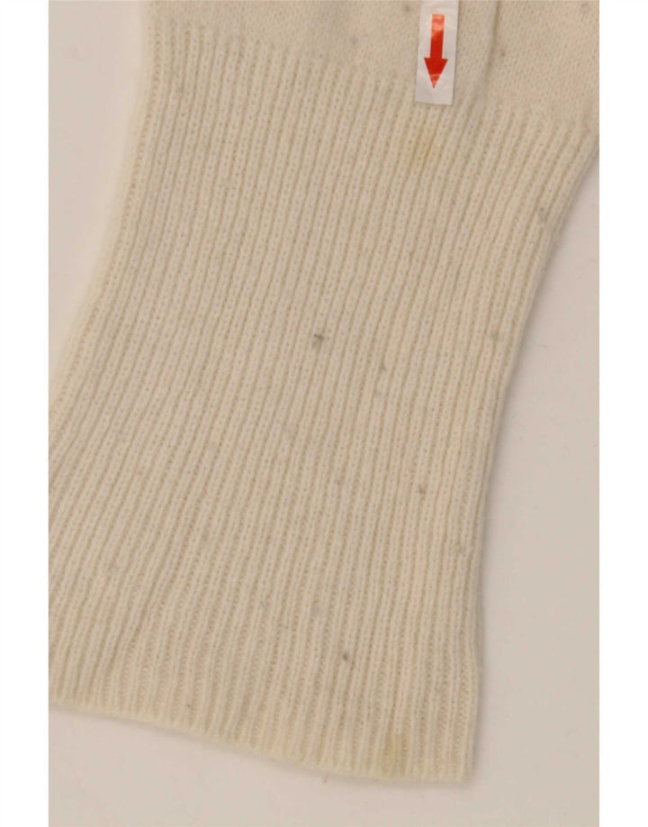 Zara Mujer Suéter Cárdigan Extragrande UK 10 Small Lana Blanca