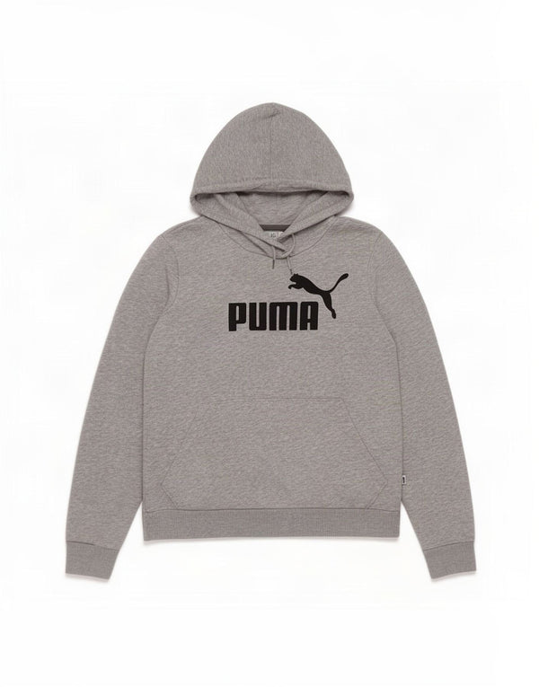 Puma Mujer Gráfico Sudadera con Capucha Jumper UK 10 Pequeño Gris