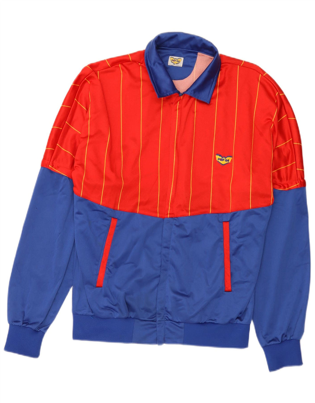 POP 84 Chaqueta de chándal para hombre XL Rojo Colorblock