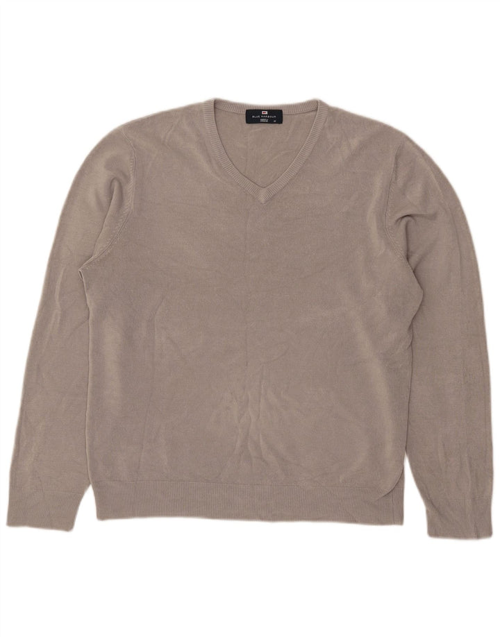 Marks & Spencer Suéter Azul Harbor con Cuello En V para Hombre Acrílico Gris Medio