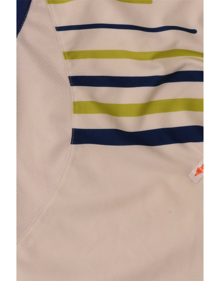 Sergio Tacchini Polo De Hombre Grande Blanco Colorblock Poliéster