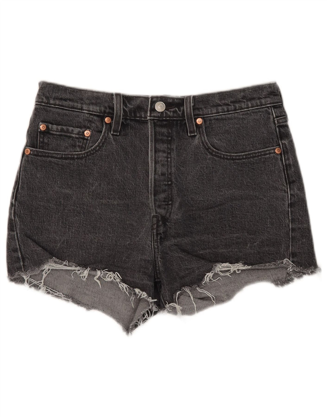 Levi's Mujer 501 Shorts De Mezclilla W28 Algodón Negro Mediano
