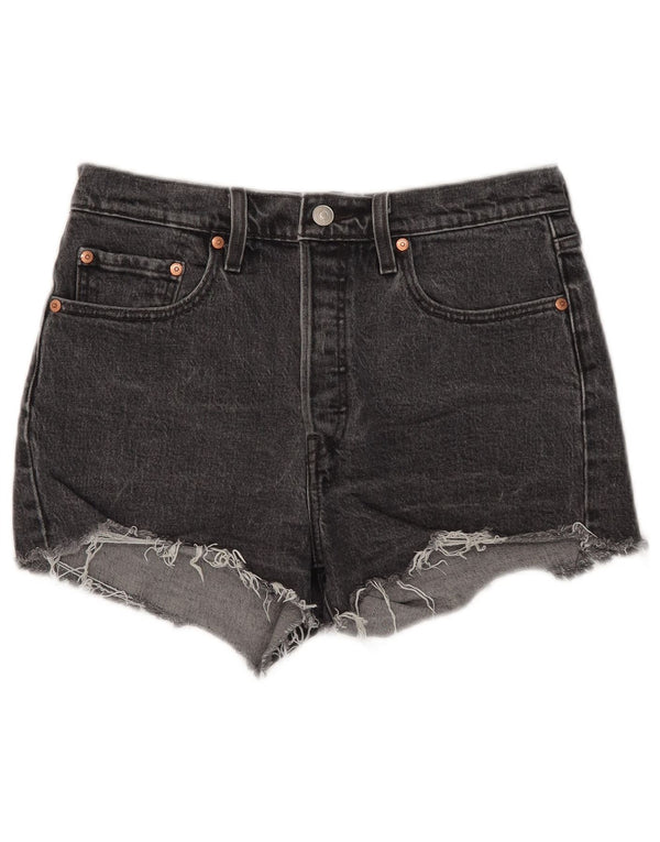 Levi's Mujer 501 Shorts De Mezclilla W28 Algodón Negro Mediano