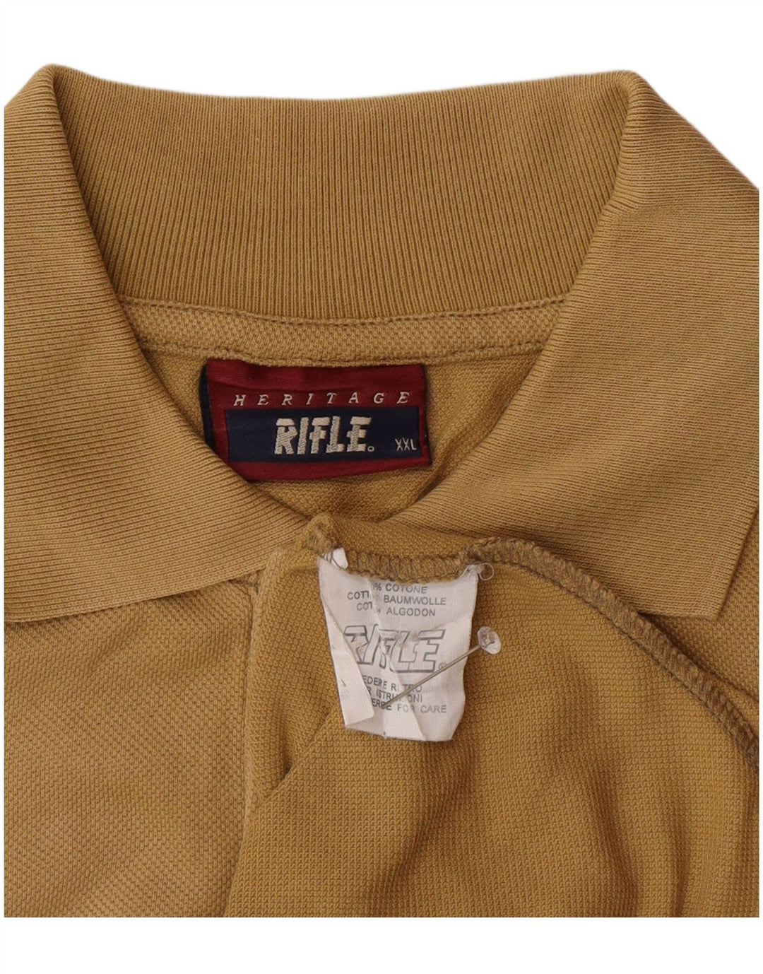 RIFLE Polo Heritage para hombre 2XL Algodón beige