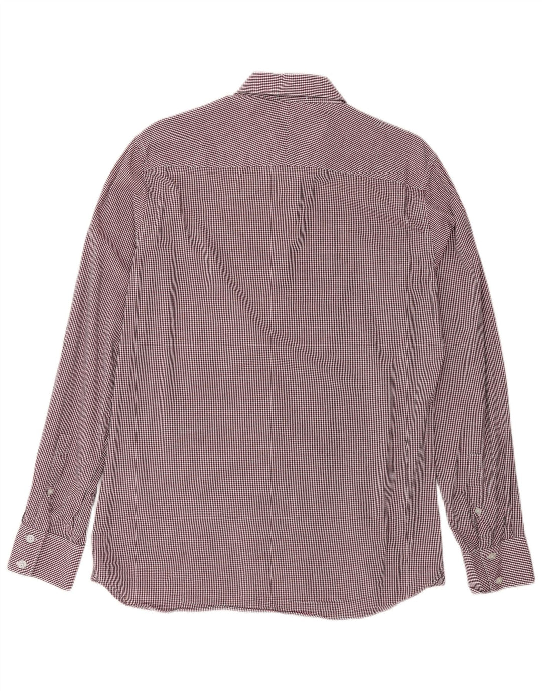 Camisa Dkny Hombre Algodón Vichy Burdeos Medio
