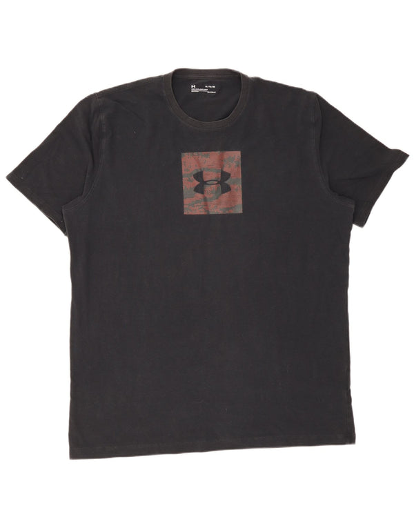 Under Armour Hombre Heat Gear Graphic Camiseta Top XL Negro
