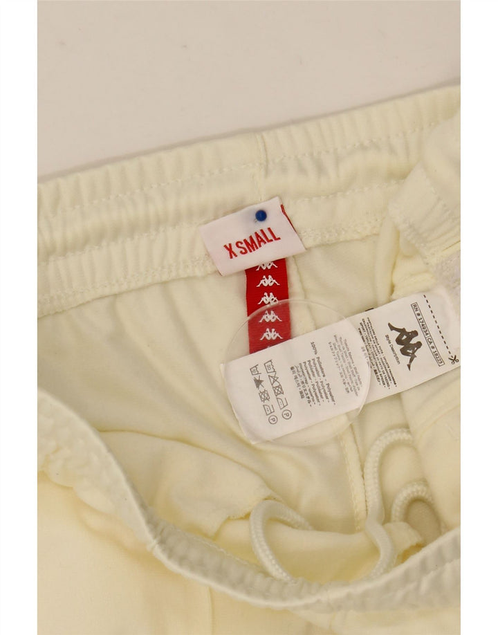 Kappa Hombre Pantalones De Chándal Gráfico Joggers XS Off White Poliéster