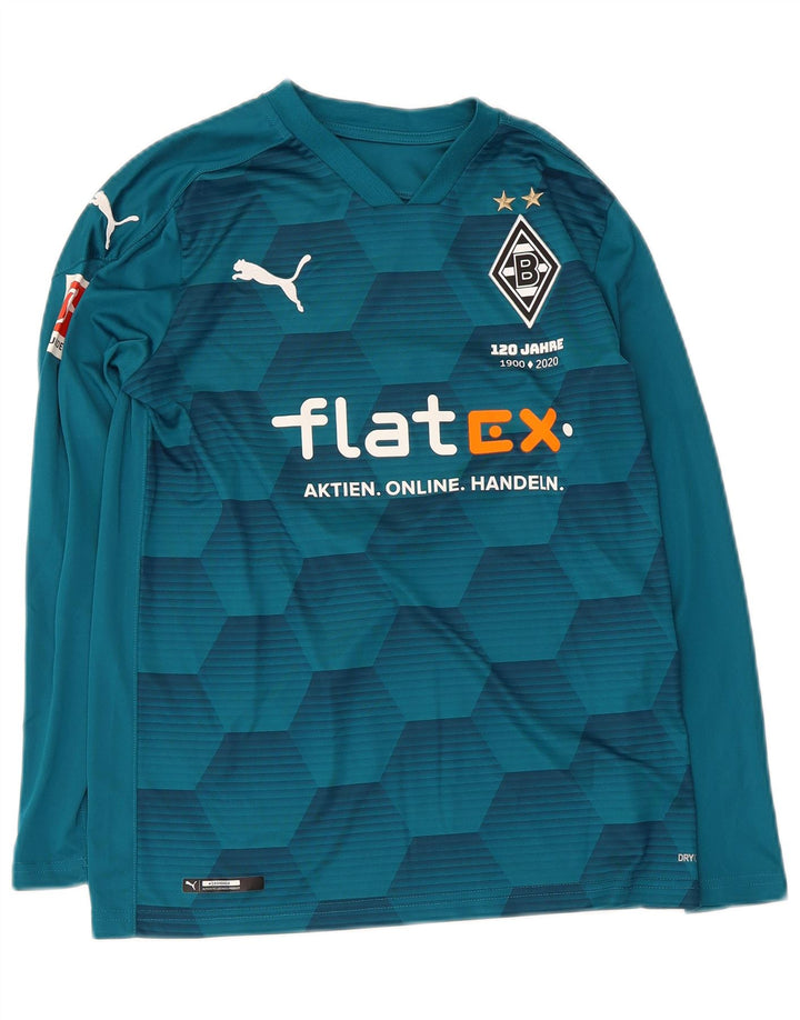 Puma Boys BVB Dortmund Graphic Top Manga Larga 13-14 Años Azul Geométrico