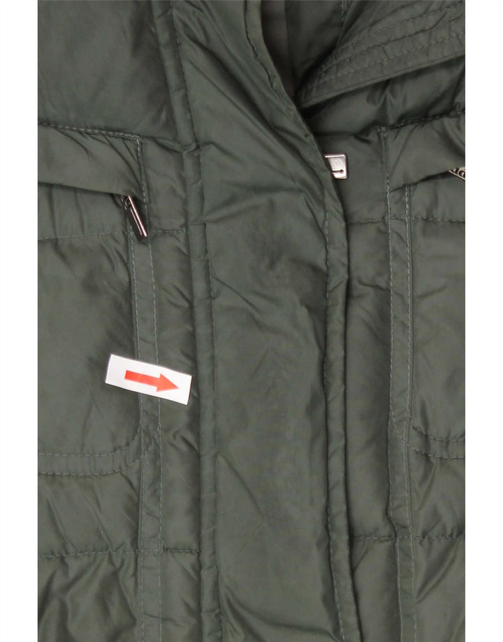ADD Chaqueta acolchada para mujer UK 12 Medium Khaki Poliamida