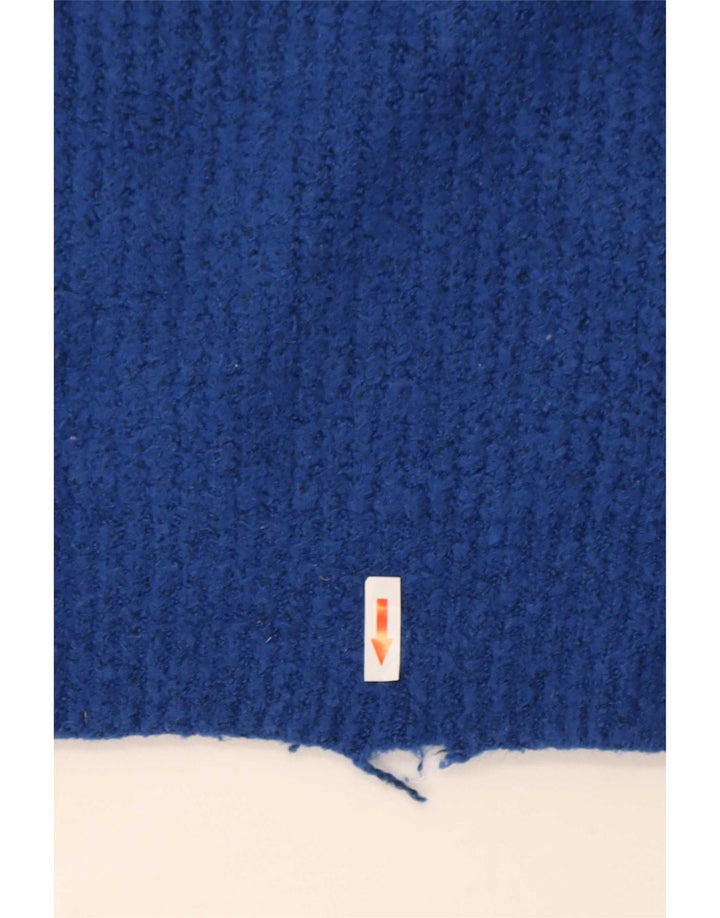 Zara Mujer Oversize Roll Neck Jumper Sweater UK 10 Small Azul Acrílico